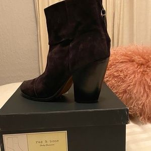 Designer Rag and Bone suede high heel boots